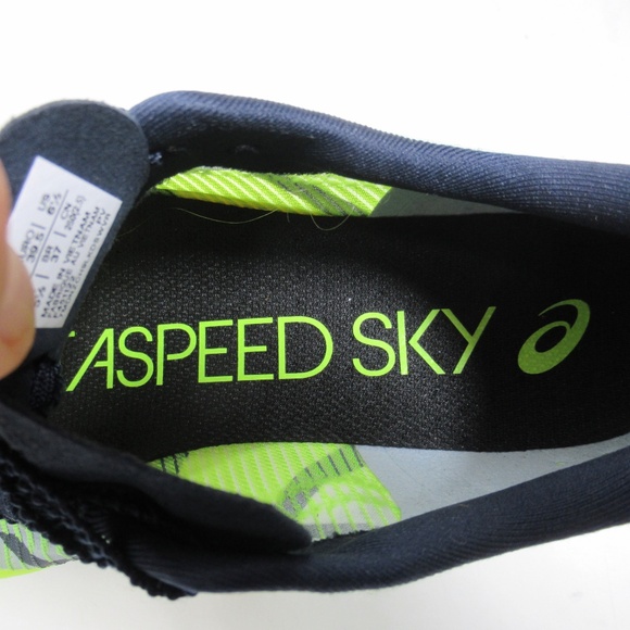 Asics MetaSpeed Sky Sneaker Hazard Green/Sky 1013A115 Size 6.5 US / 5 UK - Picture 11 of 12